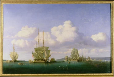 Brest horgonyzóhelye szélcsendes időben, 1844
